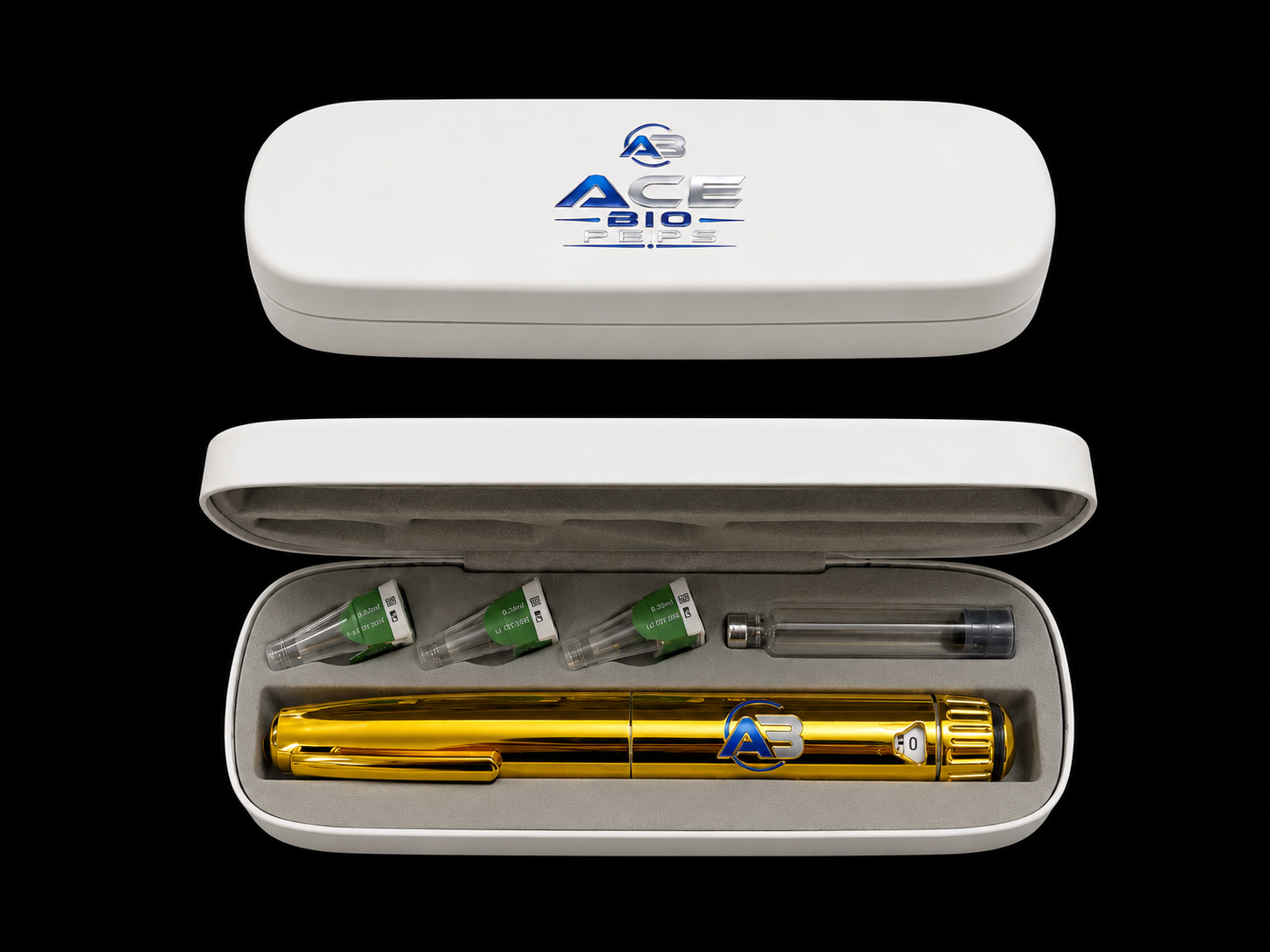 V4 Reusable Pen - Gold Pen with White Case