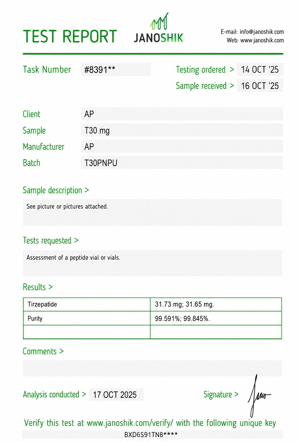 Tirzepatide - 30mg (Don't forget bac water