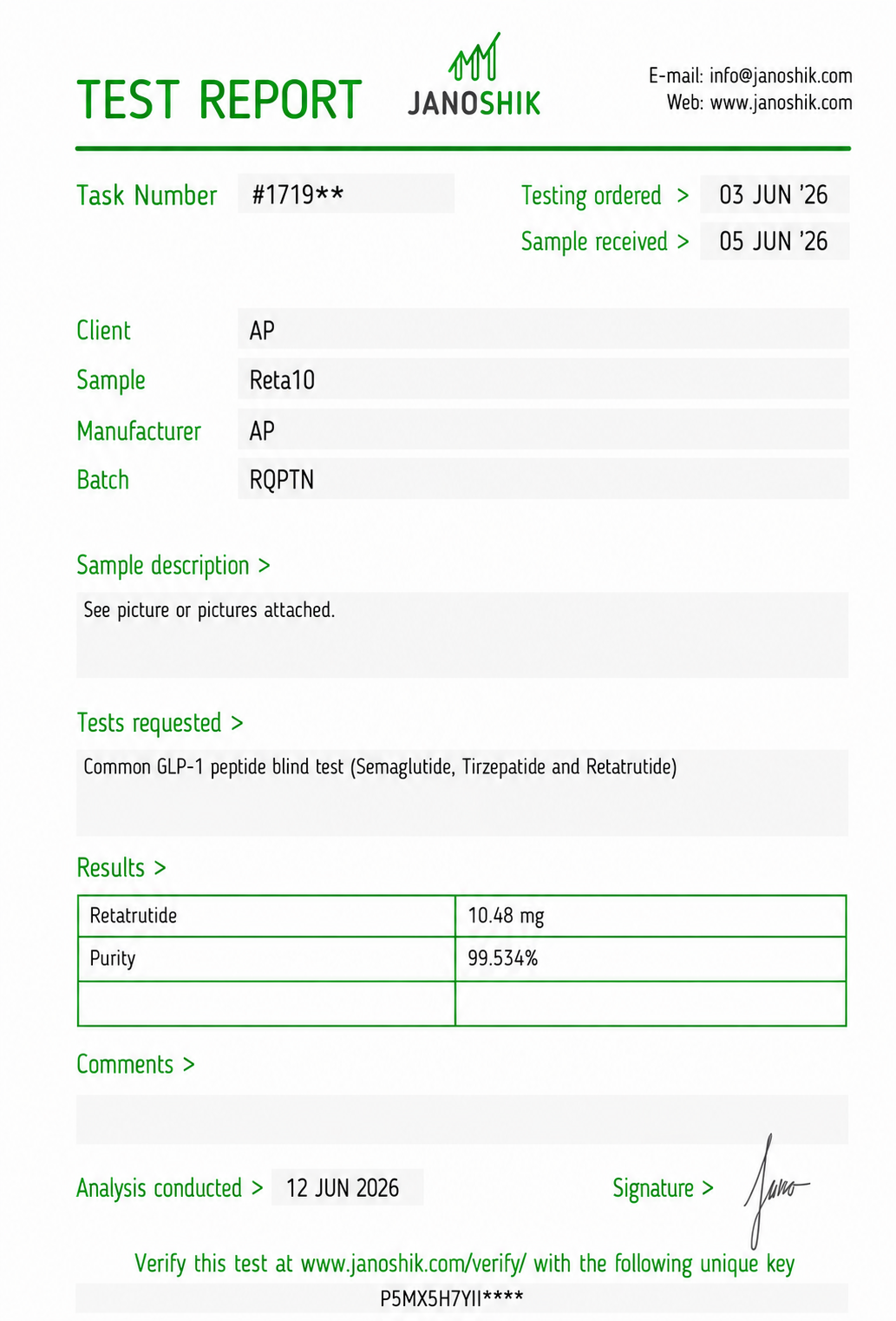 Retatrutide - 10mg (Don't forget bac water)